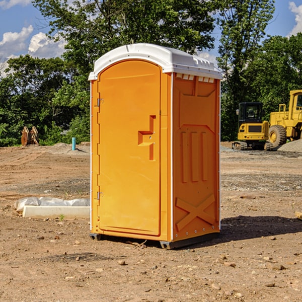 how often are the portable restrooms cleaned and serviced during a rental period in Clarkstown